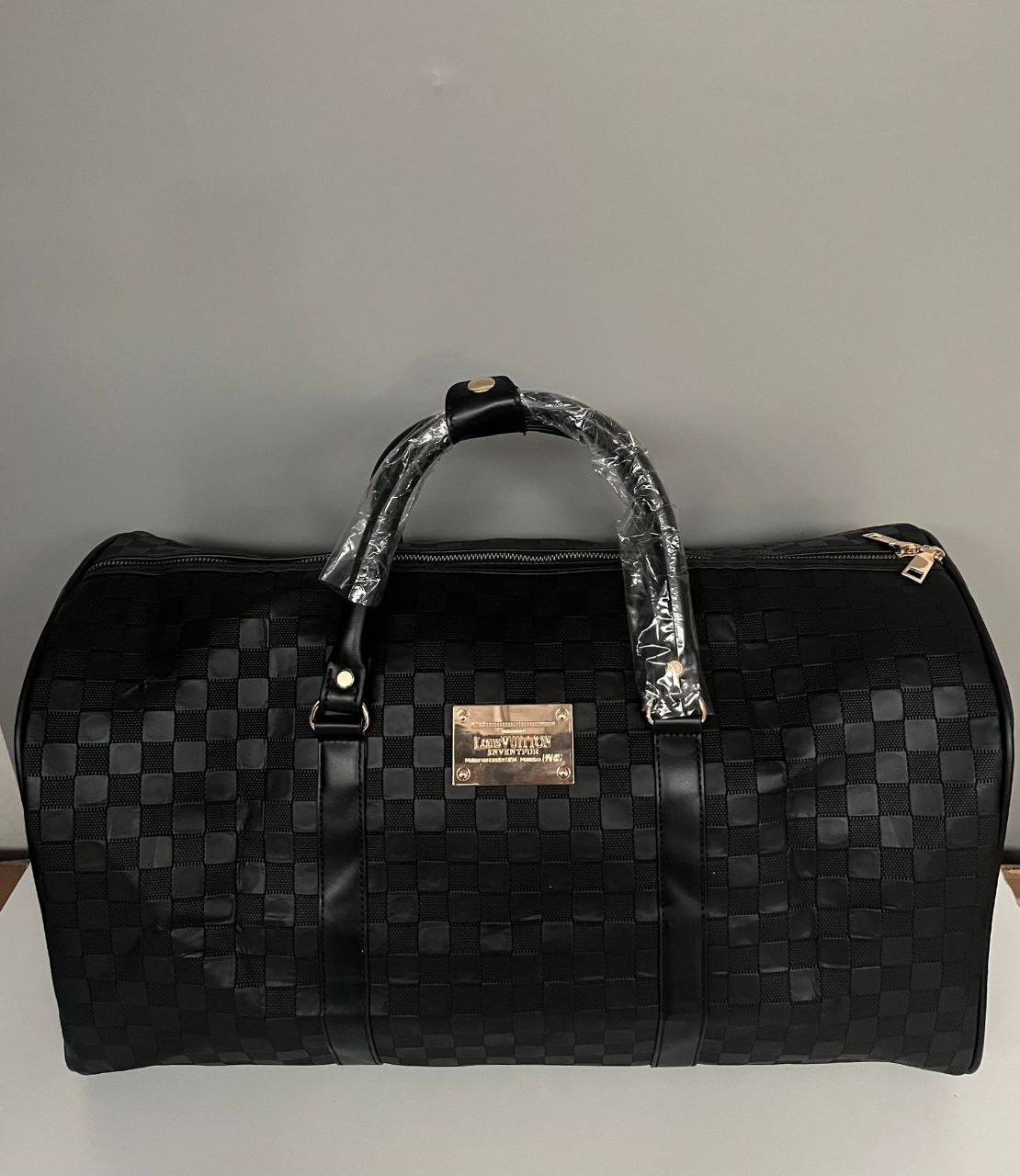 Black Checkered Luxury Style Travel Duffel UK Reps AAA Quality