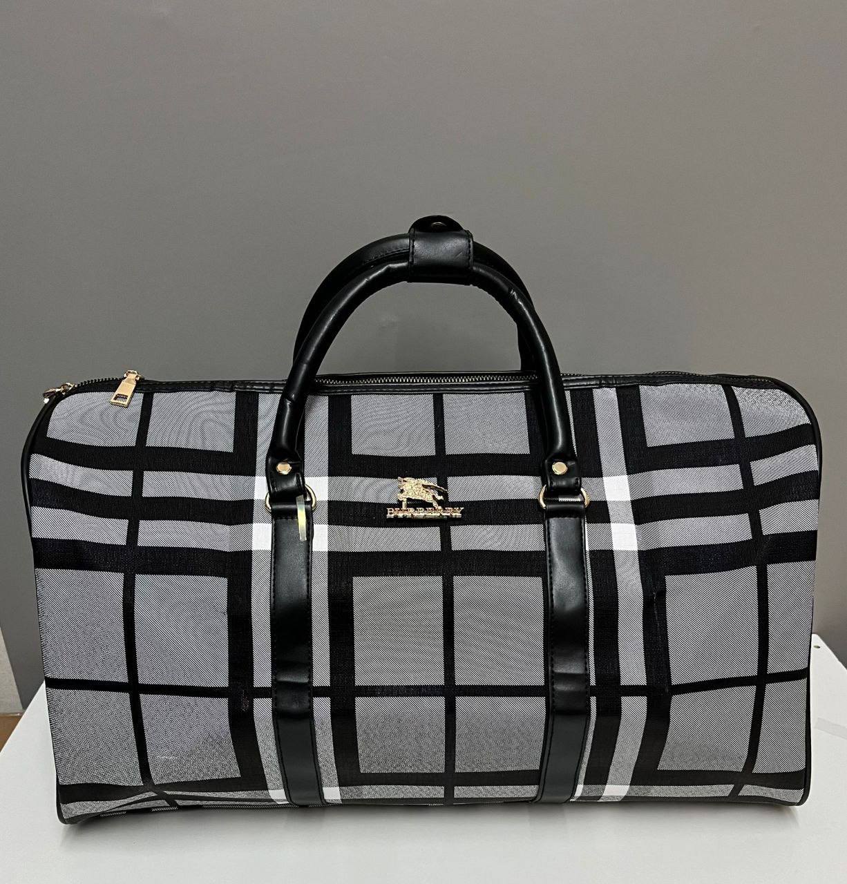 Black Checkered Luxury Style Travel Duffel UK Reps AAA Quality