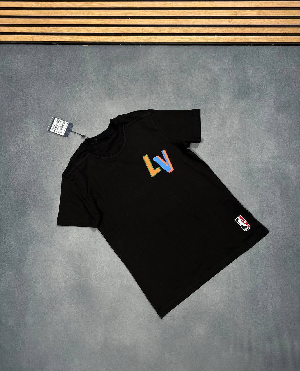 Louis Vuitton x NBA Logo Embroidered Cotton T-Shirt in White UK Reps AAA Quality