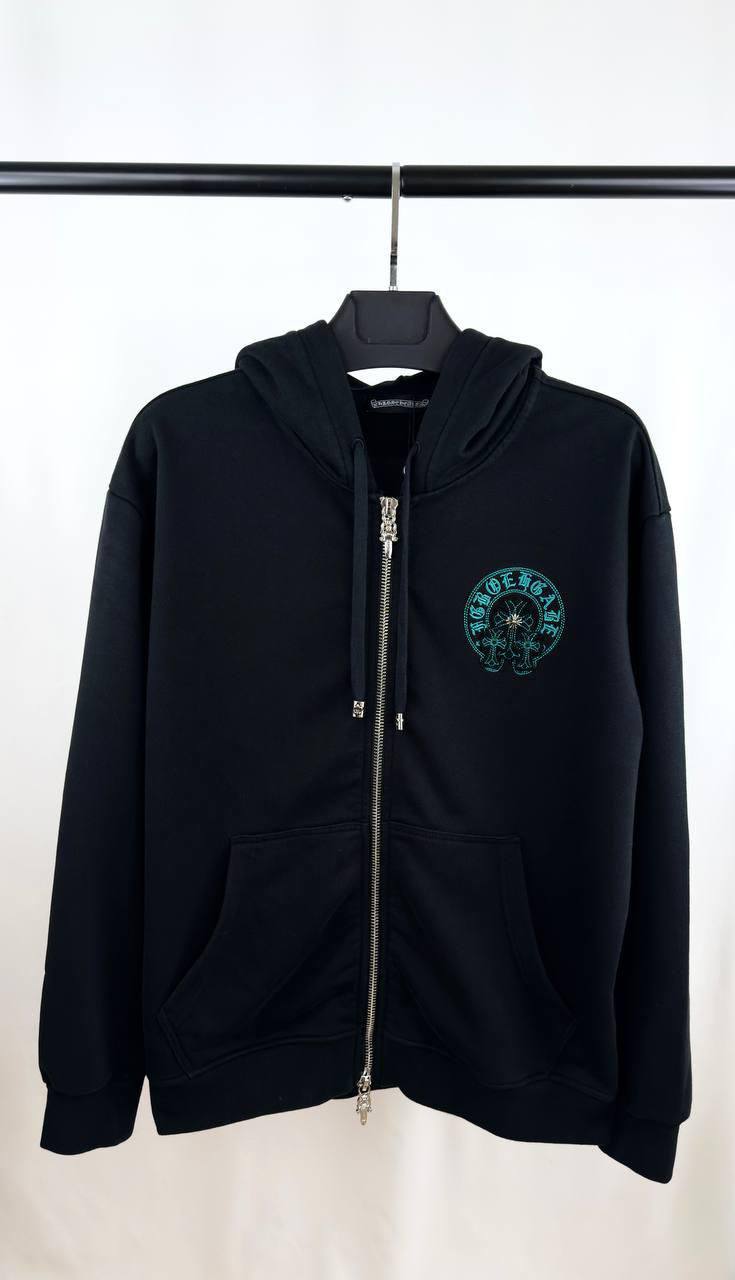 Chrome Hearts Horseshoe Logo Zip-Up Hoodie UK Reps AAA Quality