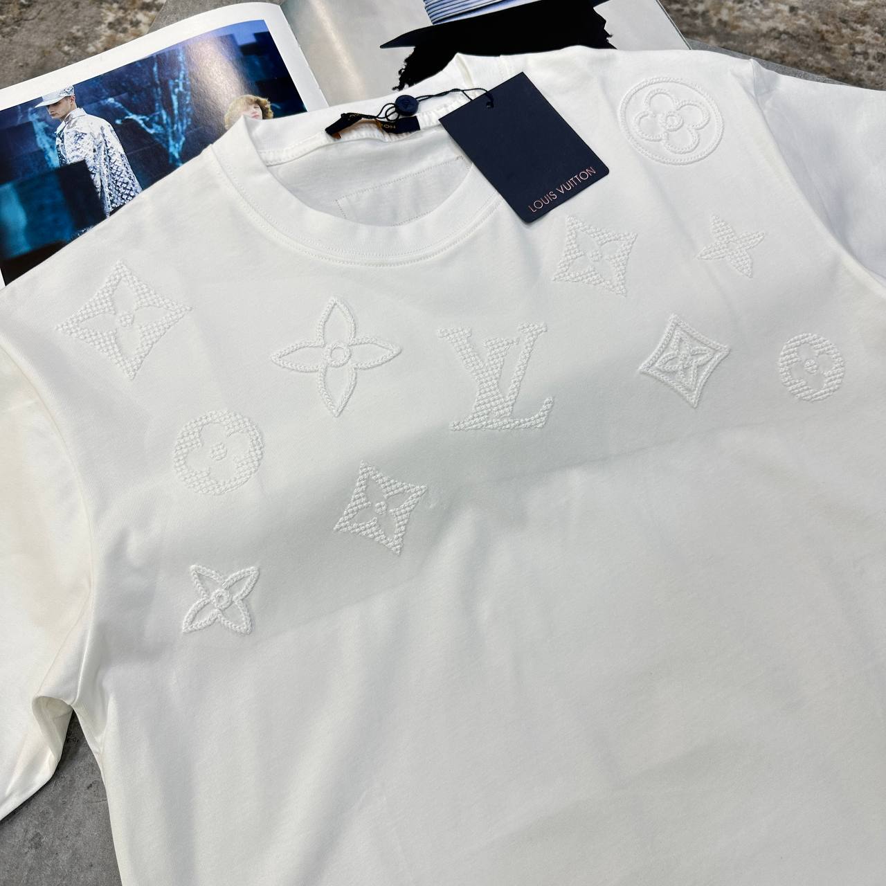 Louis Vuitton Embroidered T-Shirts For Men Best Quality 1:1 Sale UK