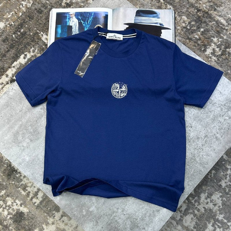 Stone Island Men's Luxury Collection Compass Logo T-Shirt Reps UK AAA Quality