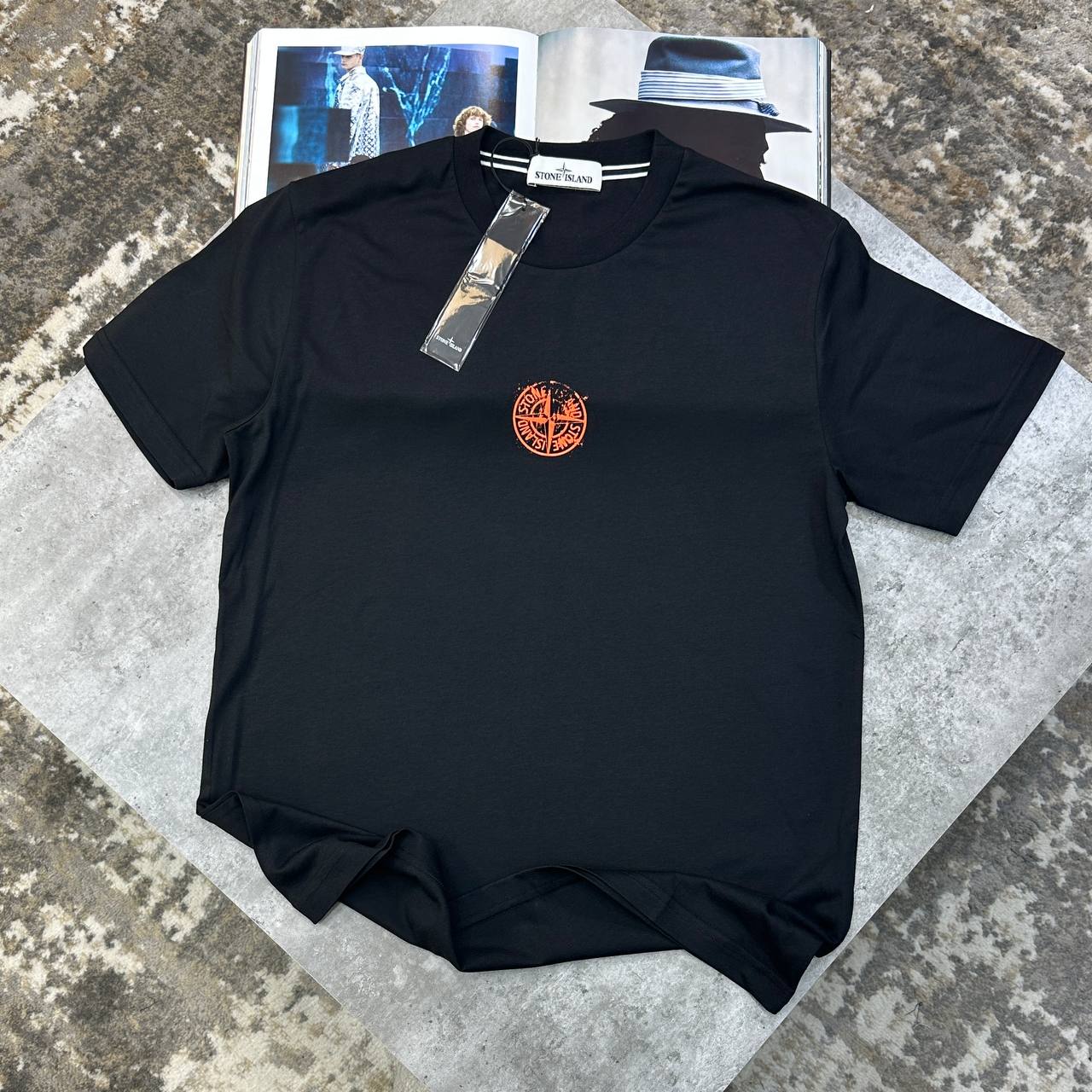Stone Island Men's Luxury Collection Compass Logo T-Shirt Reps UK AAA Quality