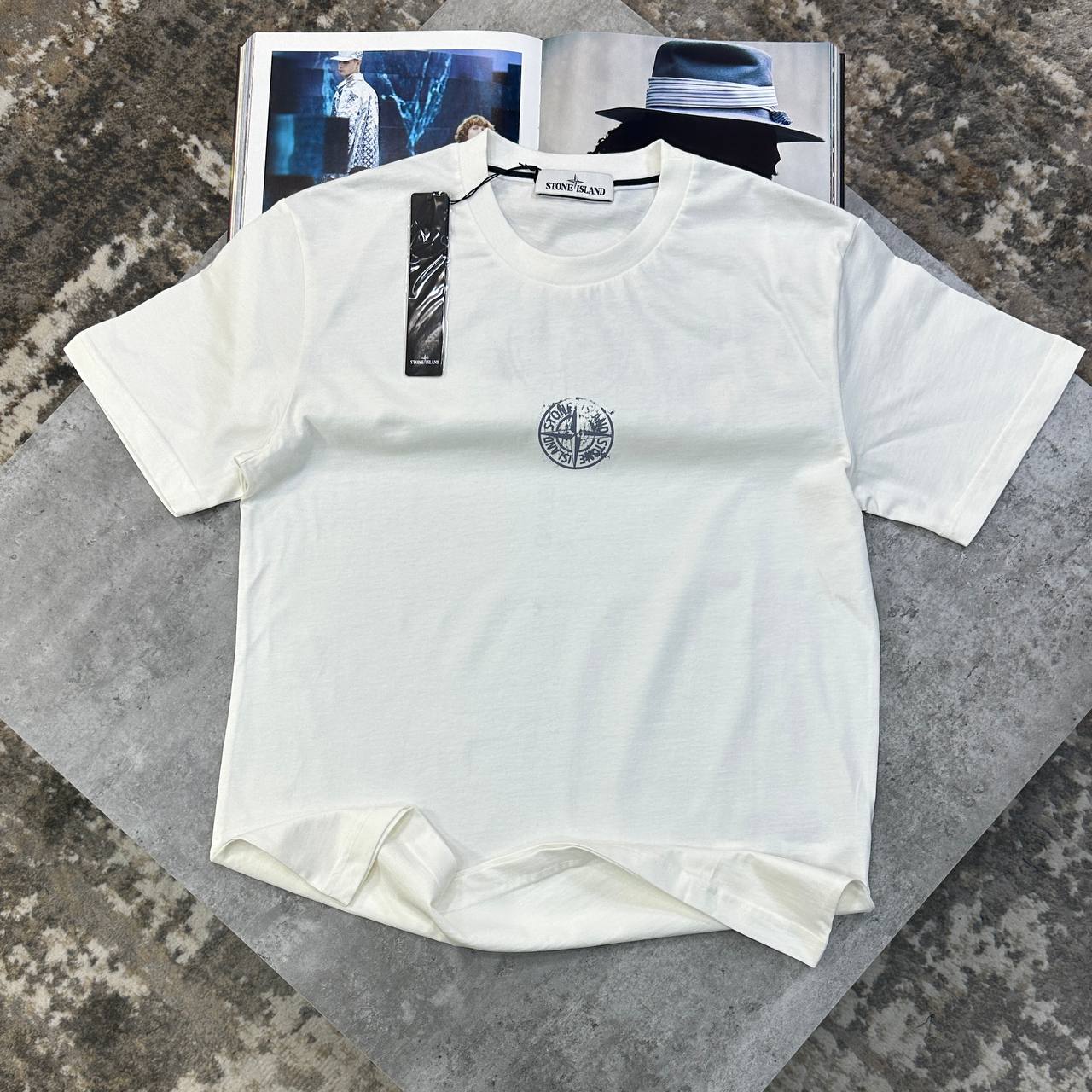 Stone Island Men's Luxury Collection Compass Logo T-Shirt Reps UK AAA Quality