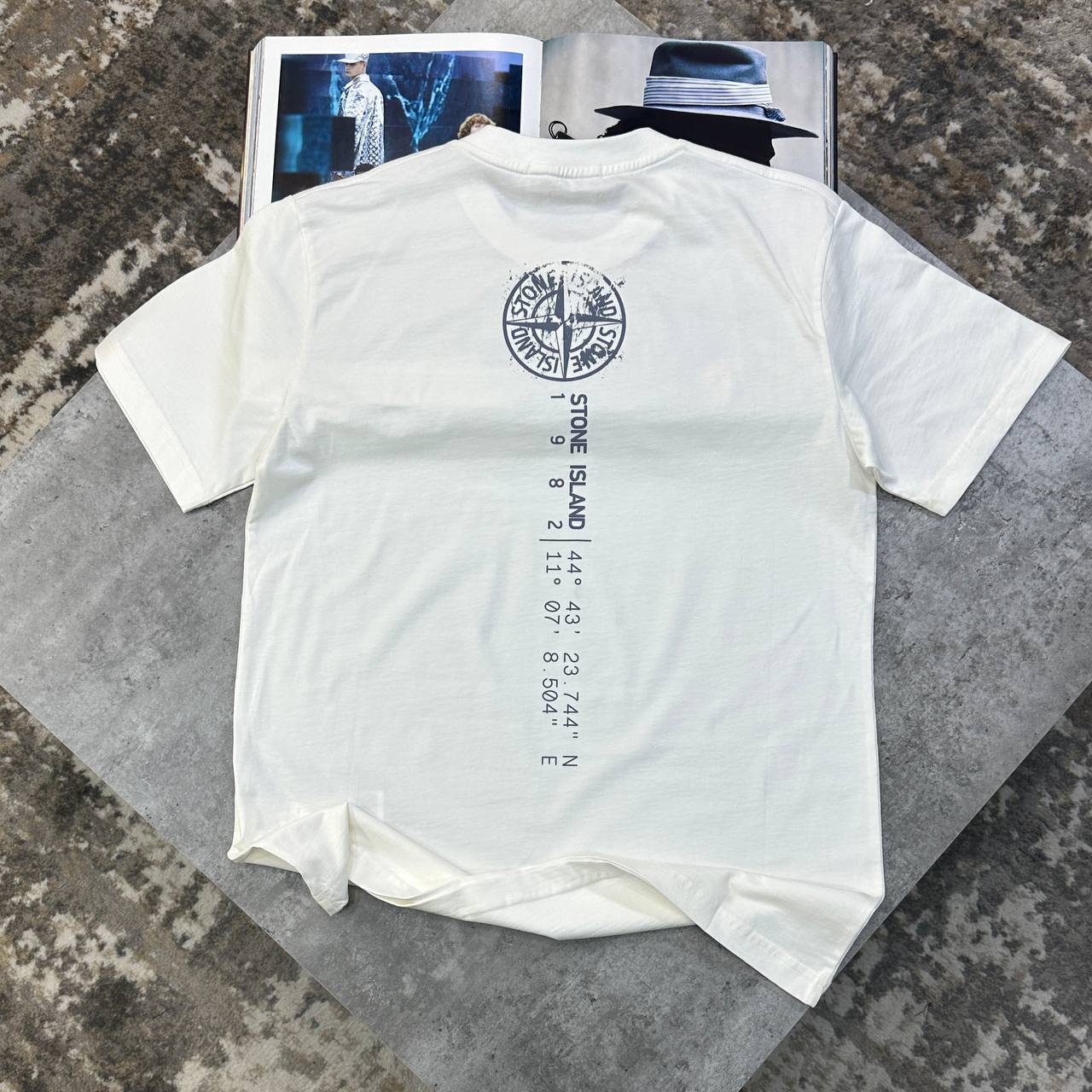 Stone Island Men's Luxury Collection Compass Logo T-Shirt Reps UK AAA Quality