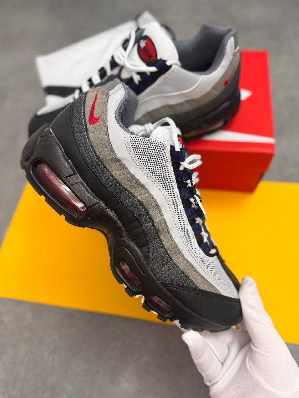 Nike Air Max 95 Essential Replica trainers in grey, black and red For MEN Sale UK