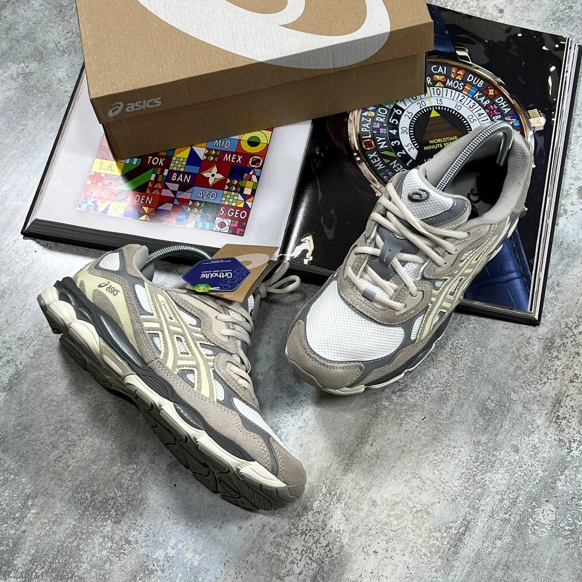 ASICS GEL-NYC in "Cream/Oyster Grey" SuperClone Quality UK Reps