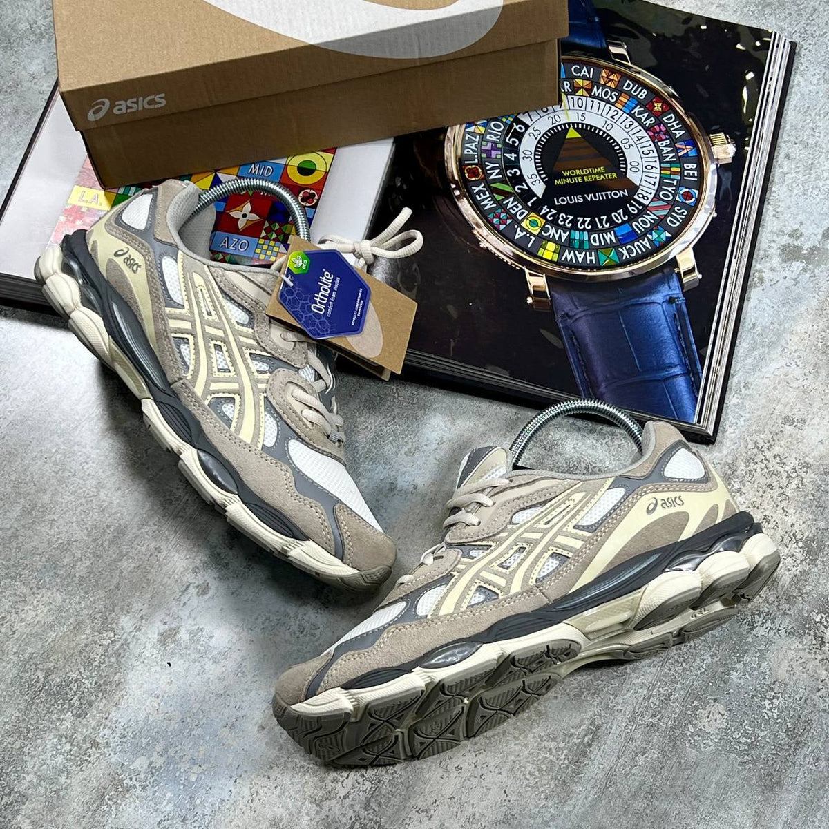 ASICS GEL-NYC in "Cream/Oyster Grey" SuperClone Quality UK Reps