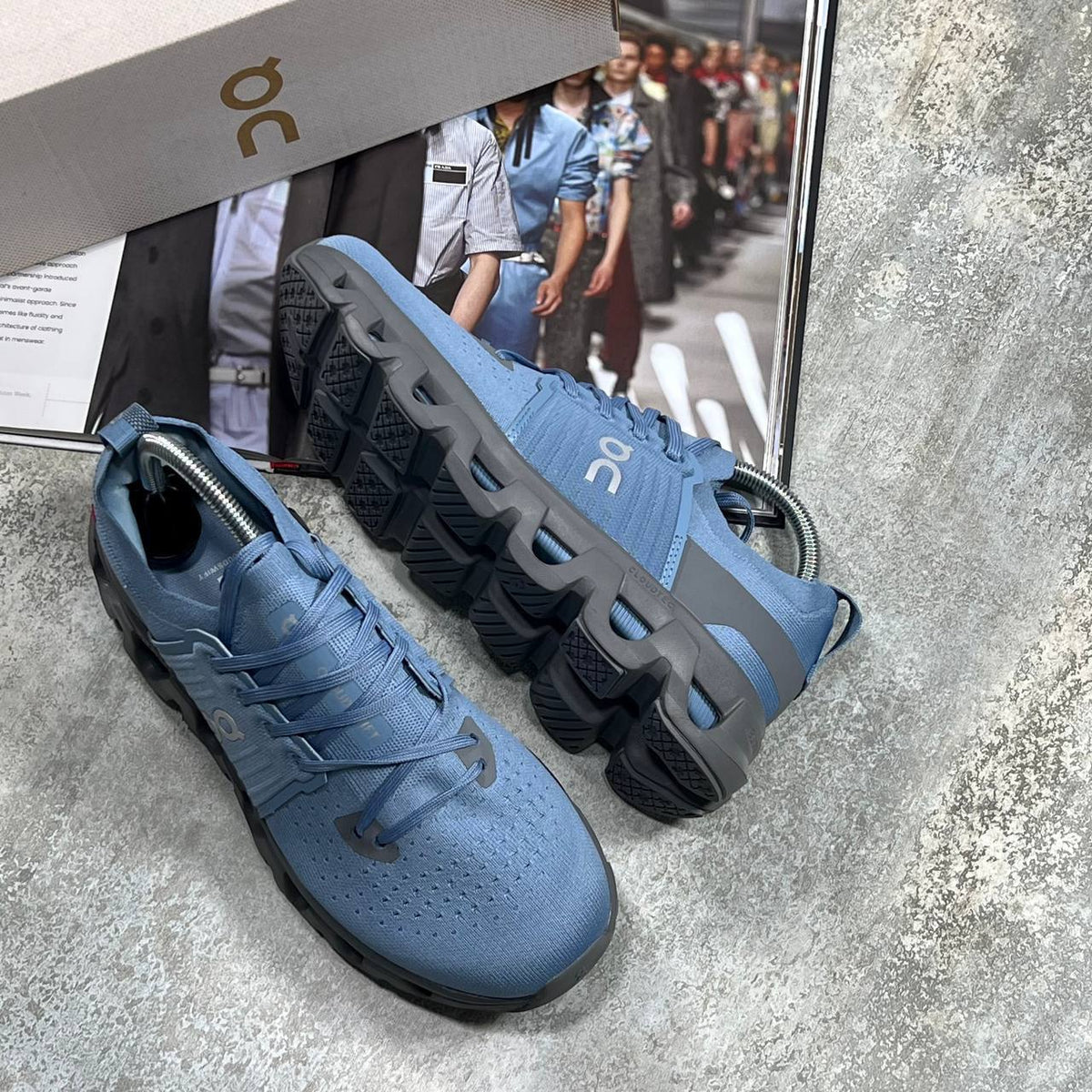 On CloudsWift 4 Trainers in Steel/Eclipse Blue SuperClone Quality UK Reps