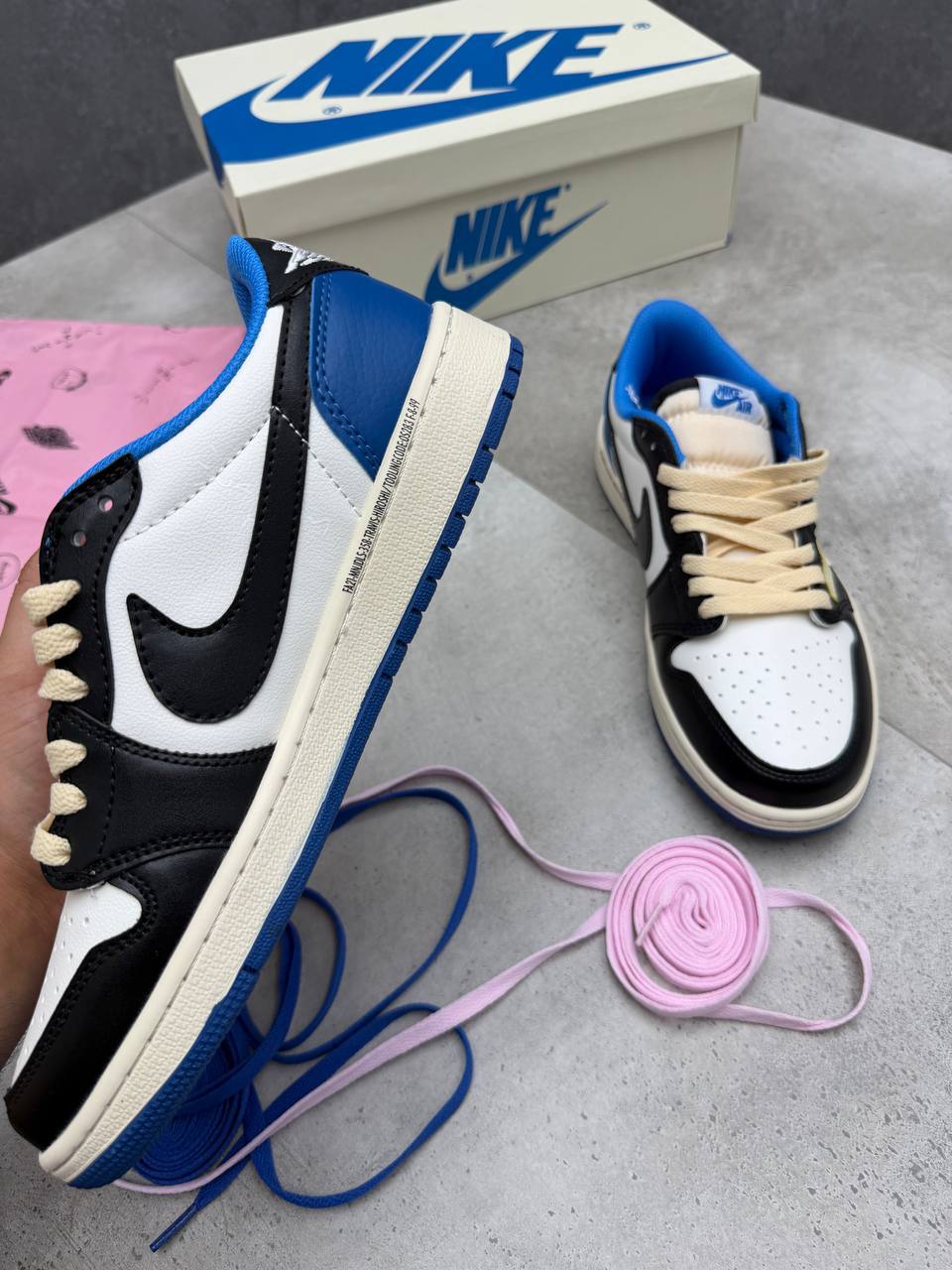 Nike Air Jordan 1 Low x Travis Scott x Fragment Military Blue AAA Quality UK Reps