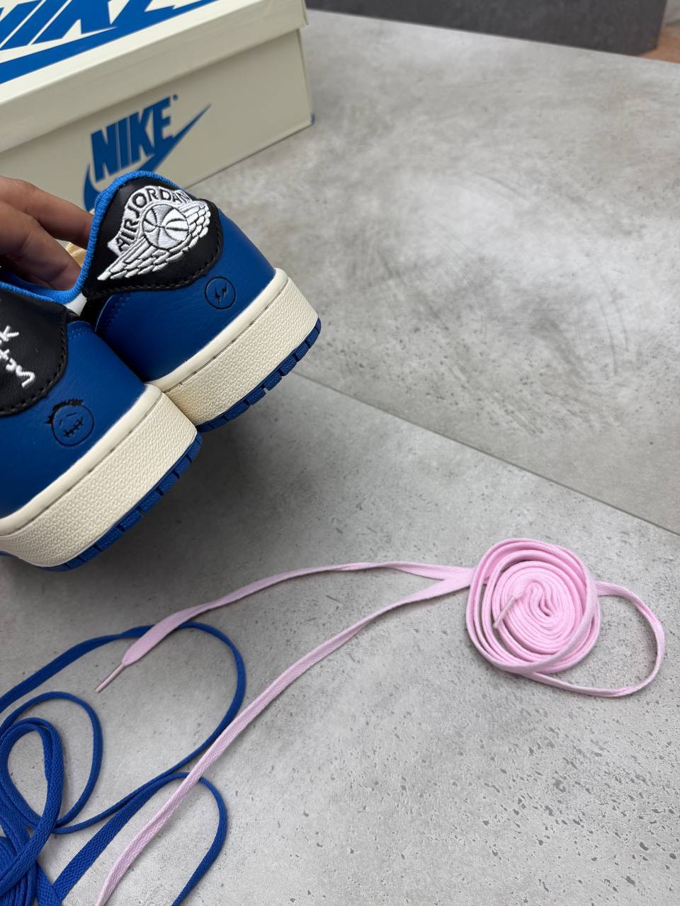 Nike Air Jordan 1 Low x Travis Scott x Fragment Military Blue AAA Quality UK Reps
