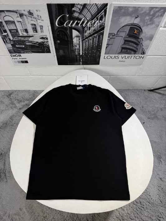Moncler Classic Men's Luxury Double Logo Patch Cotton T-Shirt AAA Quality Reps UK