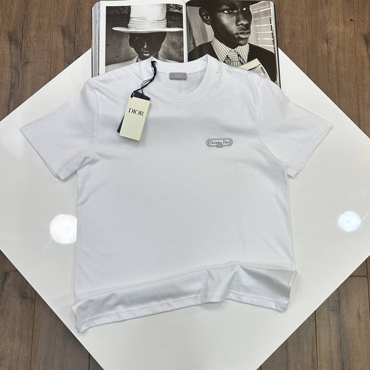 Christian Dior Couture Silver Label Embroidered White T-Shirt UK Reps AAA Quality