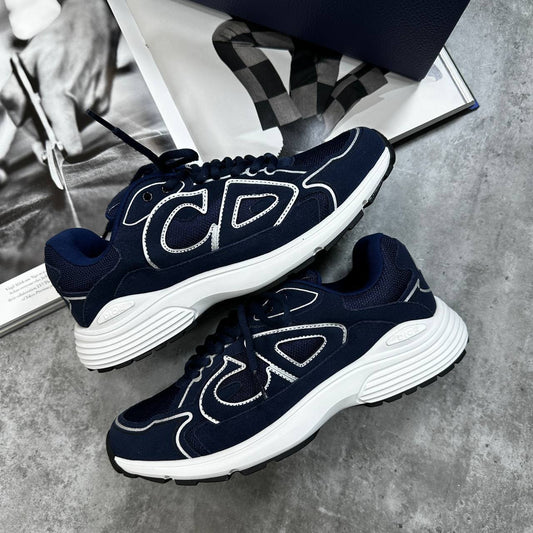 Christian Dior B30 Navy Blue Technical Mesh Running Sneakers UK Reps AAA Quality
