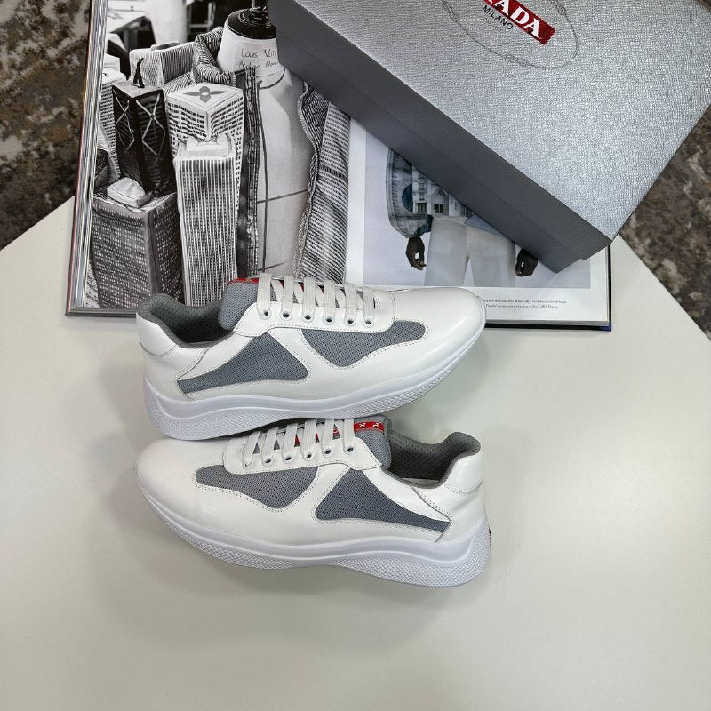 Prada America’s Cup Soft Rubber & Bike Fabric Sneakers UK Reps AAA+ Quality