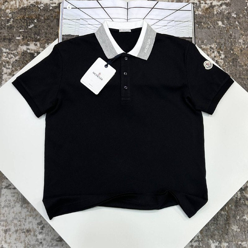 Moncler Embroidered Logo Cotton Piquet Polo Shirt in 3 Colors UK Reps AAA+ Quality