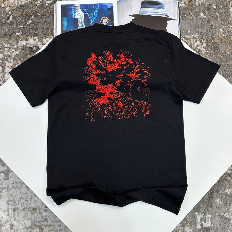 Stone Island "Stamp One" Graphic Print Cotton T-Shirt UK Reps AAA+ Quality