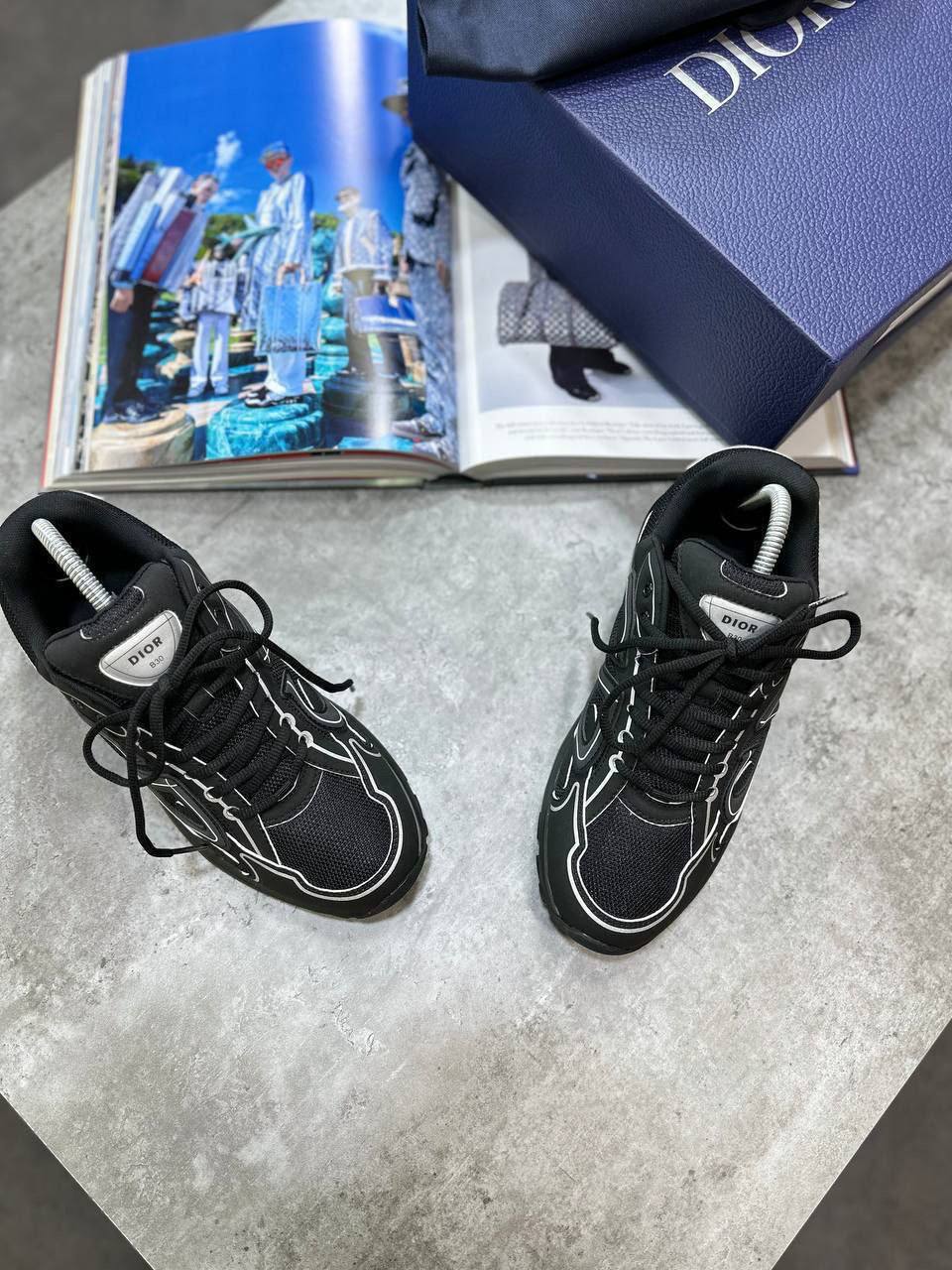 DIOR B30 Black Mesh and Black Fabric Sneaker AAA quality Trainer sale UK