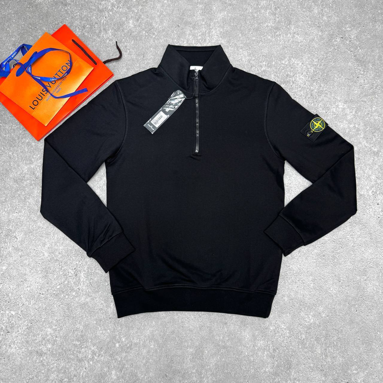 Stone Island Regular-fit Cotton Half-Zip Jumper Mens Logo Patch in Multiple Colors UK Reps AAA Quality