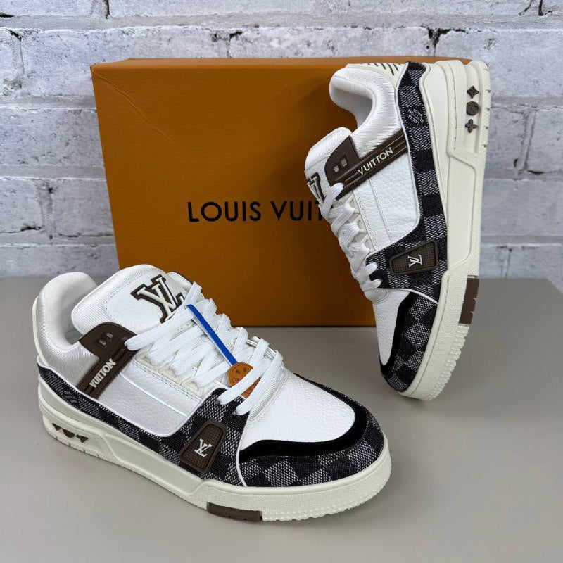 Louis Vuitton LV Trainer SNEAKER  White Black Shoe for MEN's AAA quality sale UK