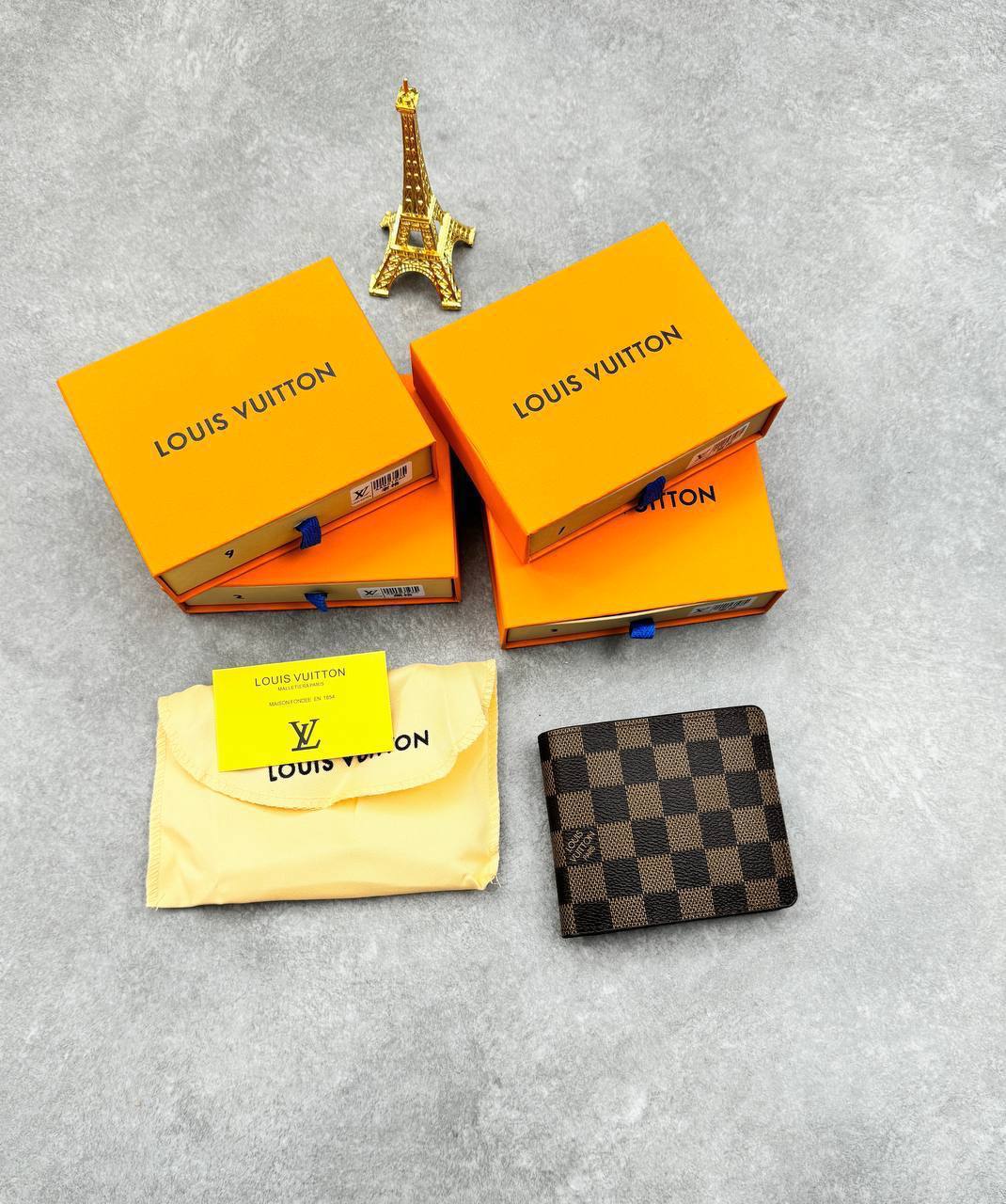 LOUIS VUITTON CHECK BROWN WALLET For Men Sale UK AAA Quality