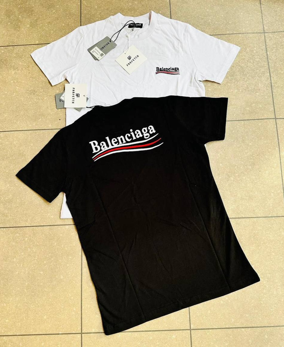 Balenciaga Men T-Shirts First Copy Reps Black and White UK