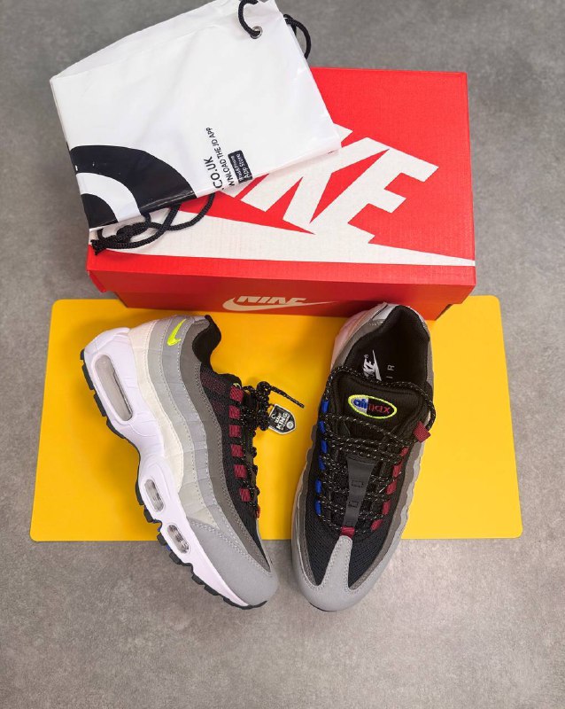 Nike Air Max 95 Essential Replica trainers in grey, black and red For MEN Sale UK