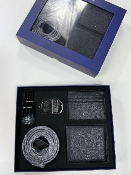 Christian Dior Logo Black Fashion Wallet & Belt Sets Mens Best Sale AAA Quality UK Reps