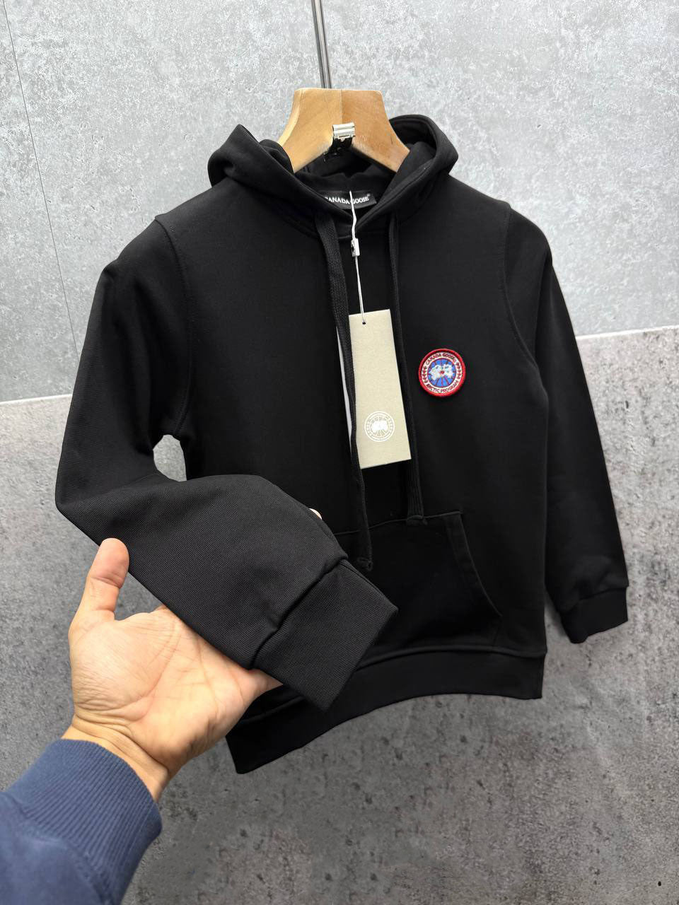 Canada Goose Huron Logo Kids Tracksuit CG in Black Color Best Sale UK Reps AAA Quality