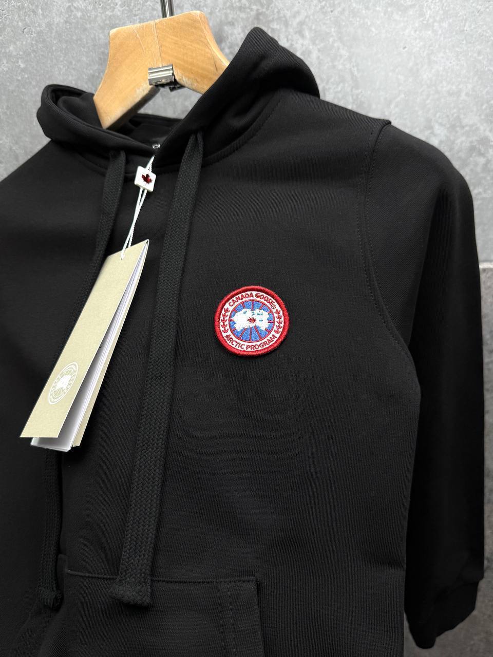 Canada Goose Huron Logo Kids Tracksuit CG in Black Color Best Sale UK Reps AAA Quality