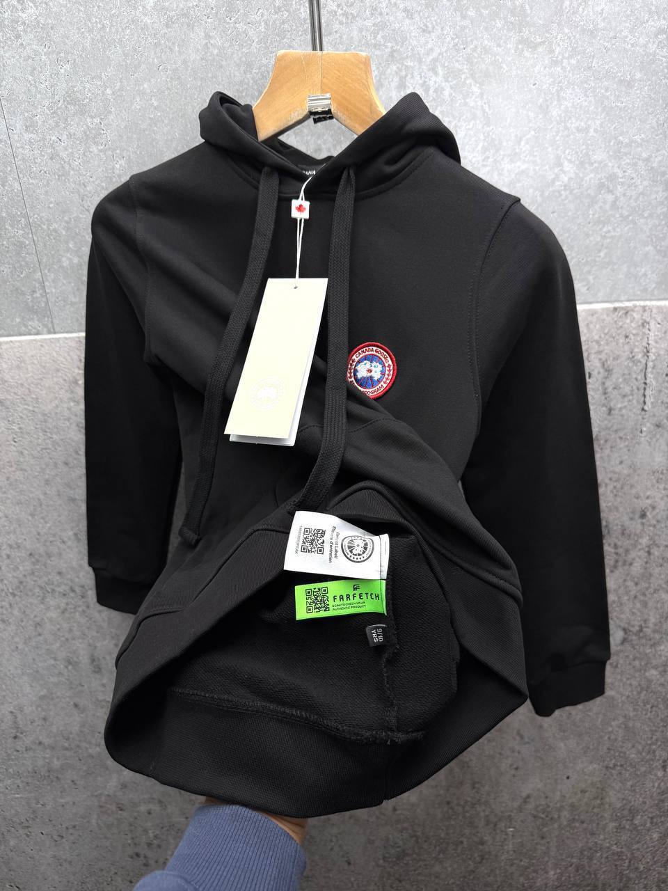 Canada Goose Huron Logo Kids Tracksuit CG in Black Color Best Sale UK Reps AAA Quality