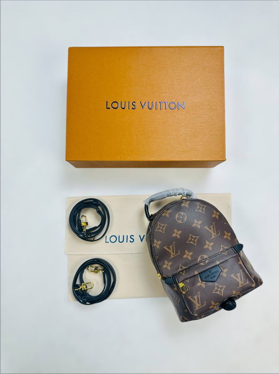 Louis Vuitton Monogram Palm Springs Mini Backpack in Brown/Black Color Best Sale UK Reps AAA Quality