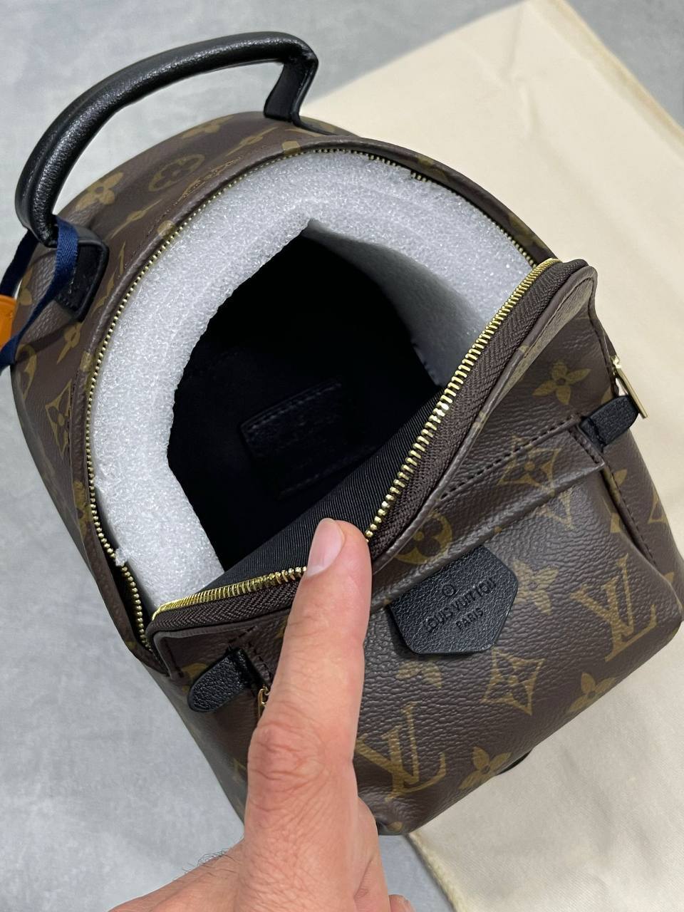 Louis Vuitton Monogram Palm Springs Mini Backpack in Brown/Black Color Best Sale UK Reps AAA Quality