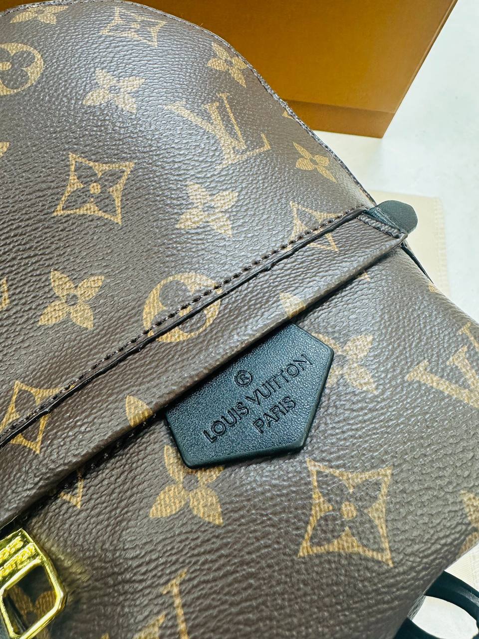 Louis Vuitton Monogram Palm Springs Mini Backpack in Brown/Black Color Best Sale UK Reps AAA Quality