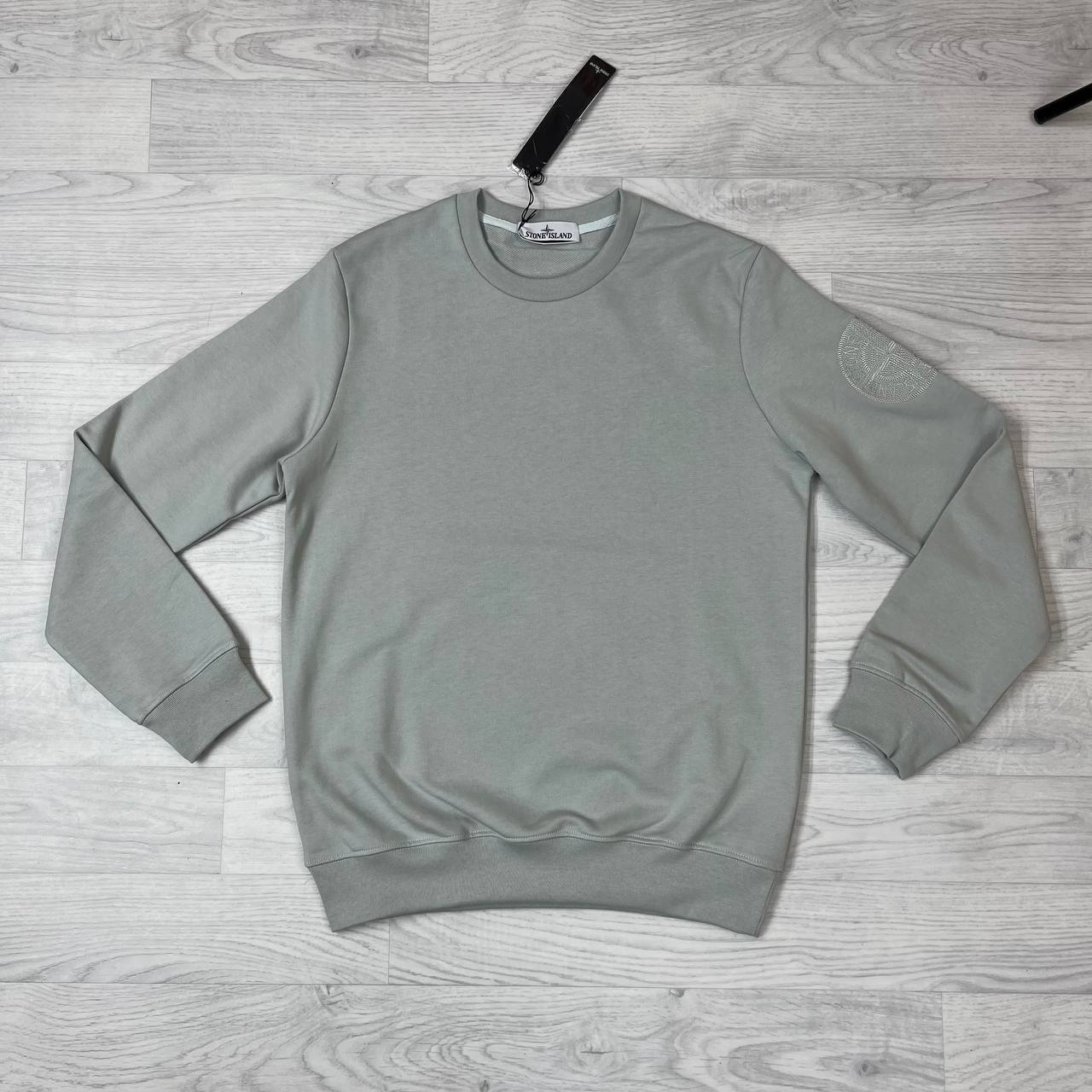 Stone Island Garment Dyed Fleece Sleeve Logo Jumpers Mens in Multiple Colors Best Sale UK Reps AAA Quality