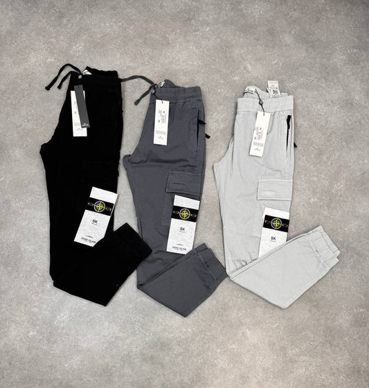 Stone Island Straight-Leg Logo-Embroidered Mens Cargo Pants in Multiple Colors UK Reps AAA Quality