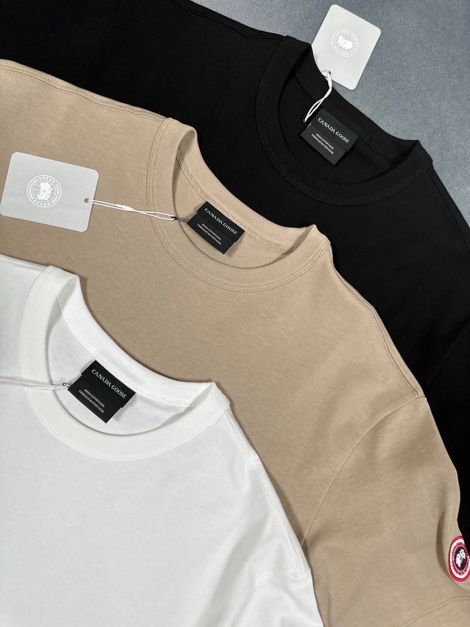 Canada Goose Round Neck Logo Fashion Mens T-Shirts in Multiple Colors UK Reps AAA Quality