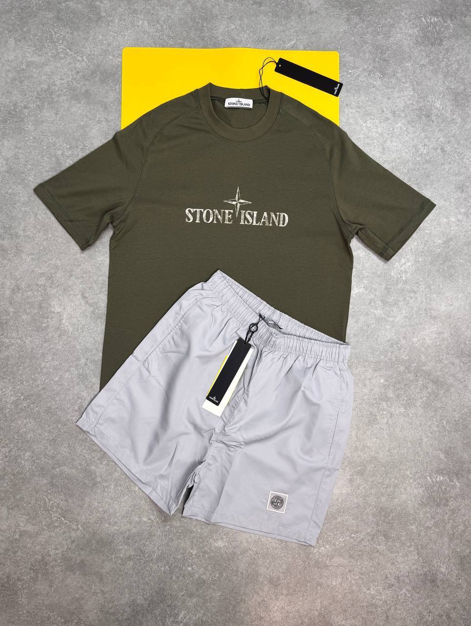 Stone Island Round Neck Logo T-Shirts & Shorts Sets Mens in Multiple Colors UK Reps AAA Quality