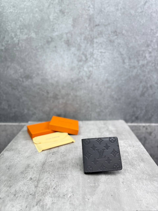 Louis Vuitton Engraved Monogram Black Wallet Mens Best Sale UK Reps AAA Quality