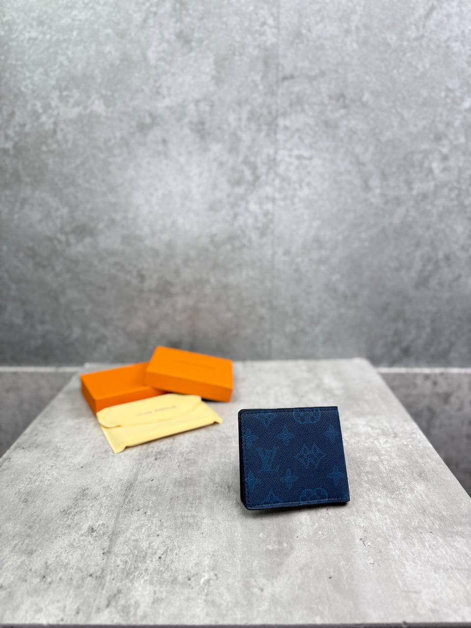 Louis Vuitton LV Blue Monogram Printed Wallet Mens Best Sale UK Reps AAA Quality