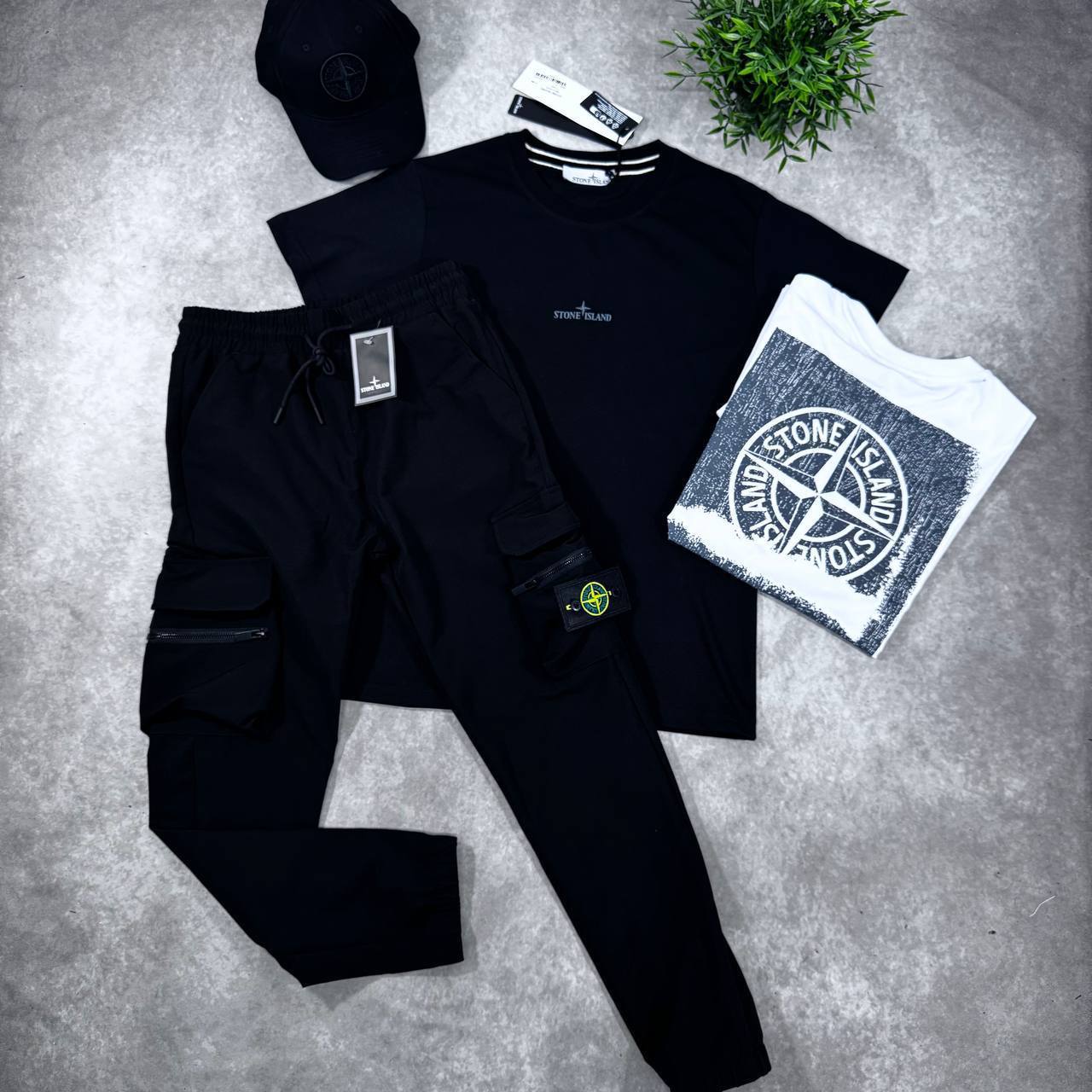 Stone Island Compass Logo Embroidered Mens Cargo Set in Multiple Colors Best Sale UK Reps