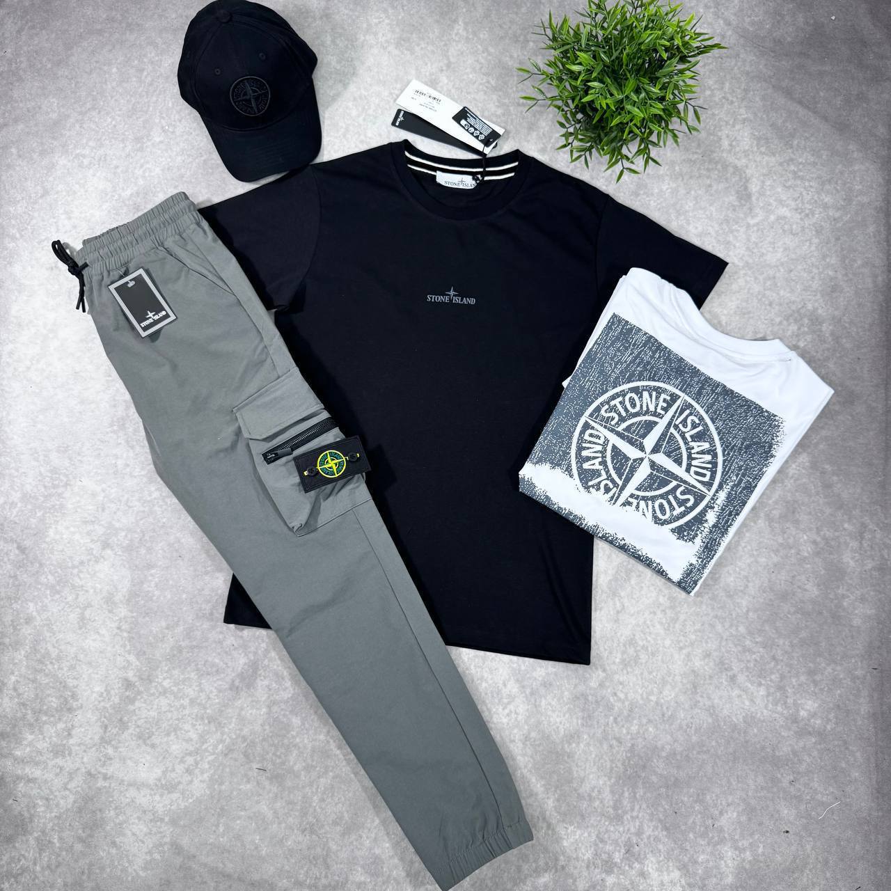 Stone Island Compass Logo Embroidered Mens Cargo Set in Multiple Colors Best Sale UK Reps