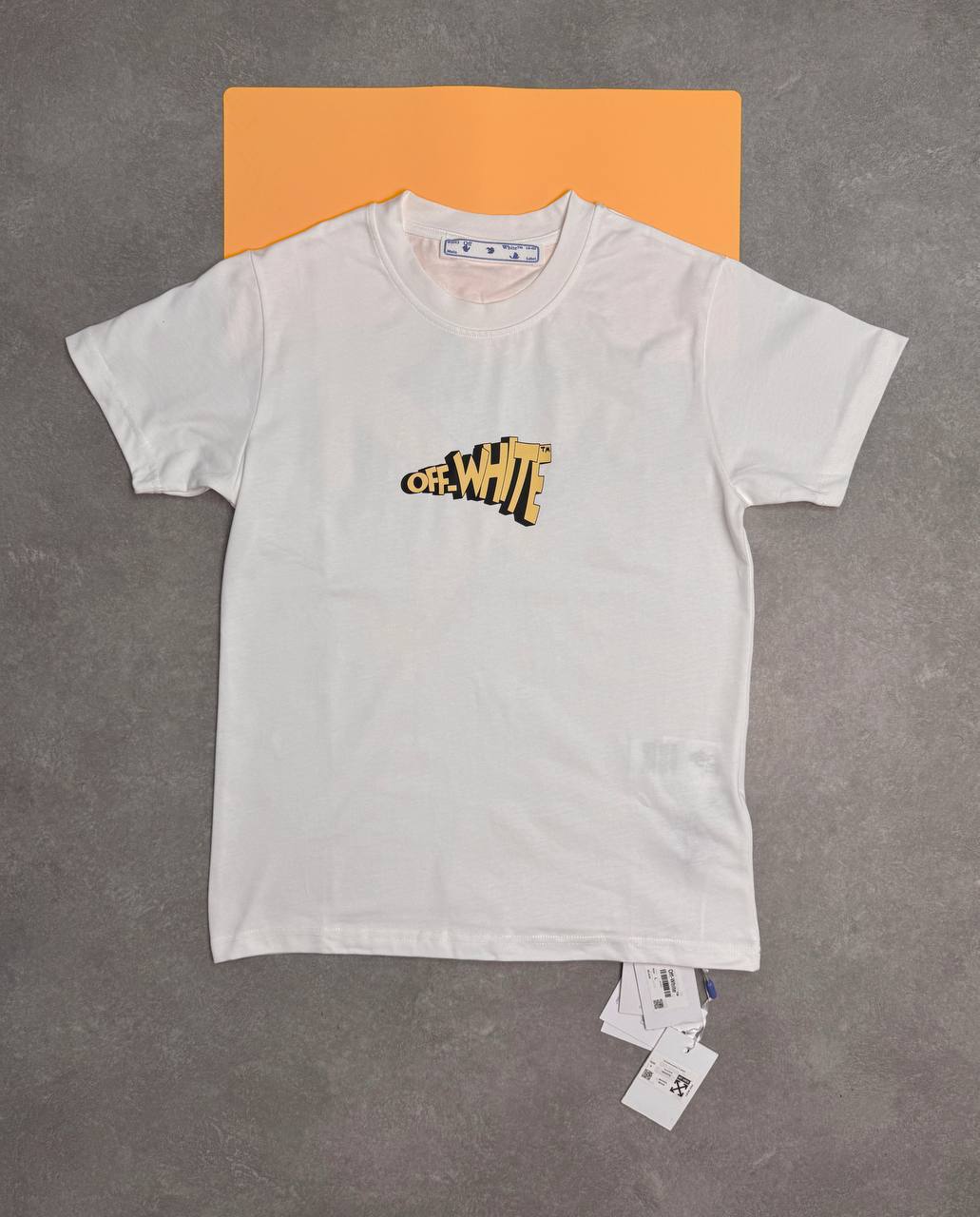 Off-White Cartoon Arrow Slim Tee Short Sleeve Mens T-Shirts in 2 Colors UK Reps AAA Quality