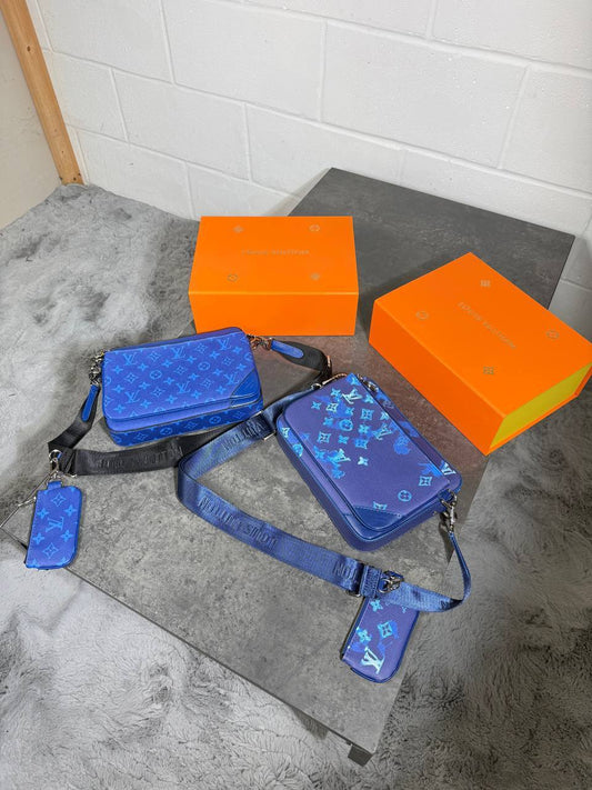 Louis Vuitton Collection Alpha Wearable Watercolor Trio Messenger Bags Monogram Mens UK Reps AAA Quality