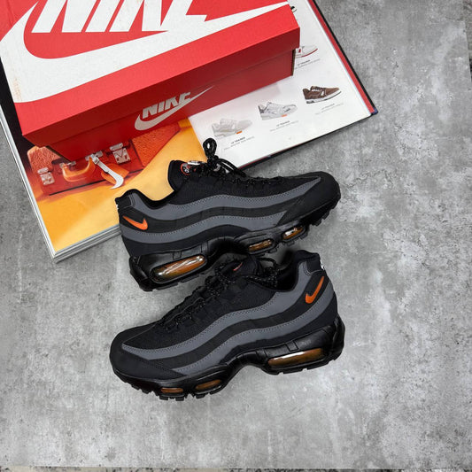 Nike Air Max 95 Black Orange Jewel Swoosh Mens Trainers Best Sale UK Reps AAA Quality