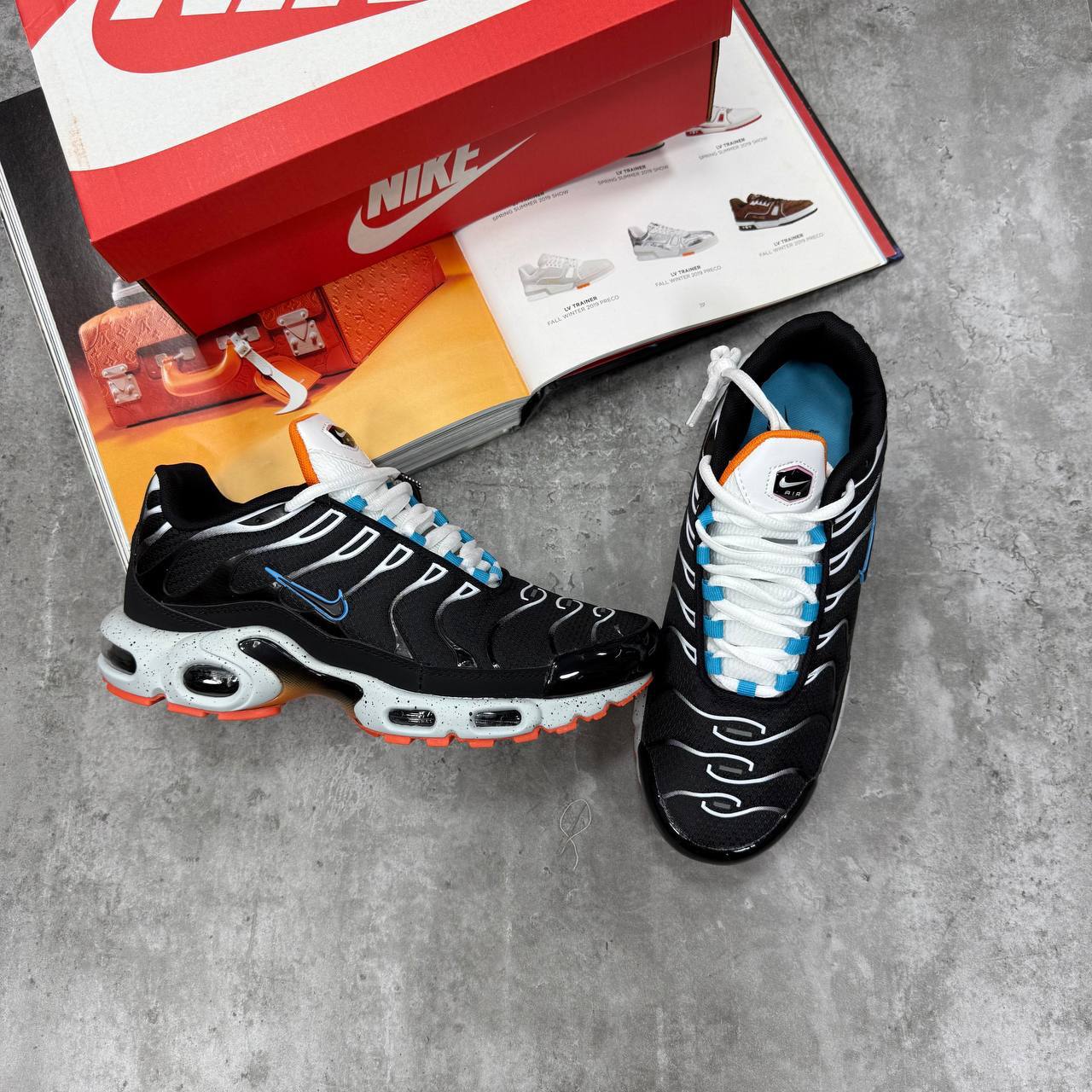 Nike TN Air Max Plus Black Teal Coral Black Mens Trainers Best Sale UK Reps AAA Quality