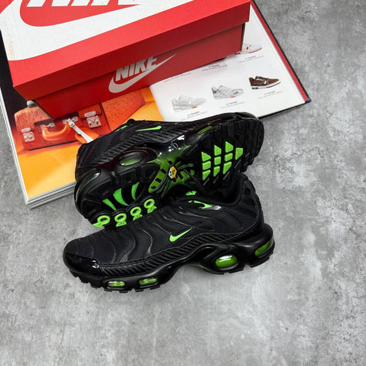 Nike TN Air Max Plus Black Green Strike Mens Trainers Best Sale UK Reps AAA Quality