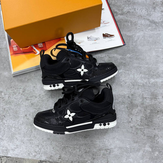 Louis Vuitton LV Skate Sneakers Black White Mens Best Sale UK Reps AAA Quality