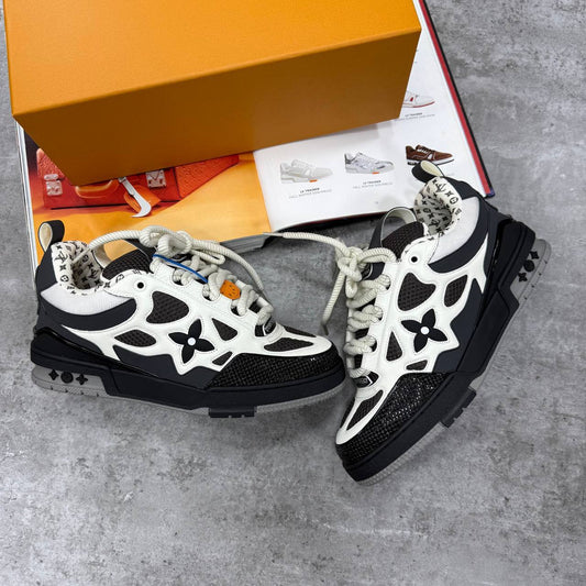 Louis Vuitton LV Skate Sneakers Grey/ White Mens Best Sale UK Reps AAA Quality