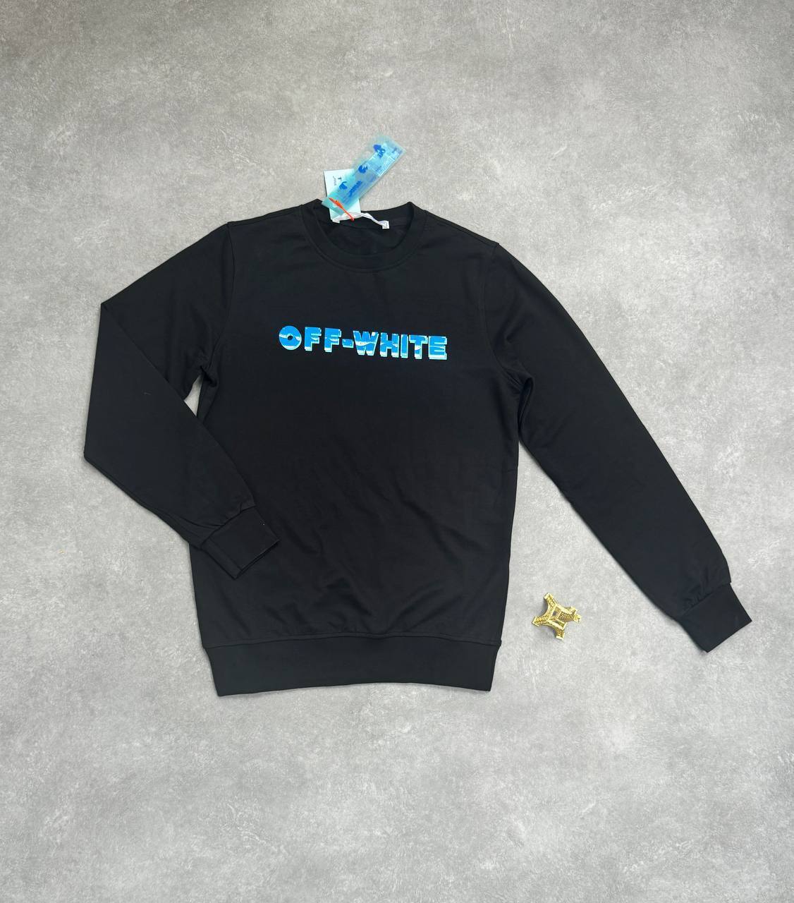 Off-White Metal Arrow Logo Round Neck Logo Embroidered Mens Jumpers in Multiple Colors Best Sale UK Reps AAA Quality